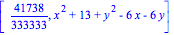 [41738/333333, x^2+13+y^2-6*x-6*y]